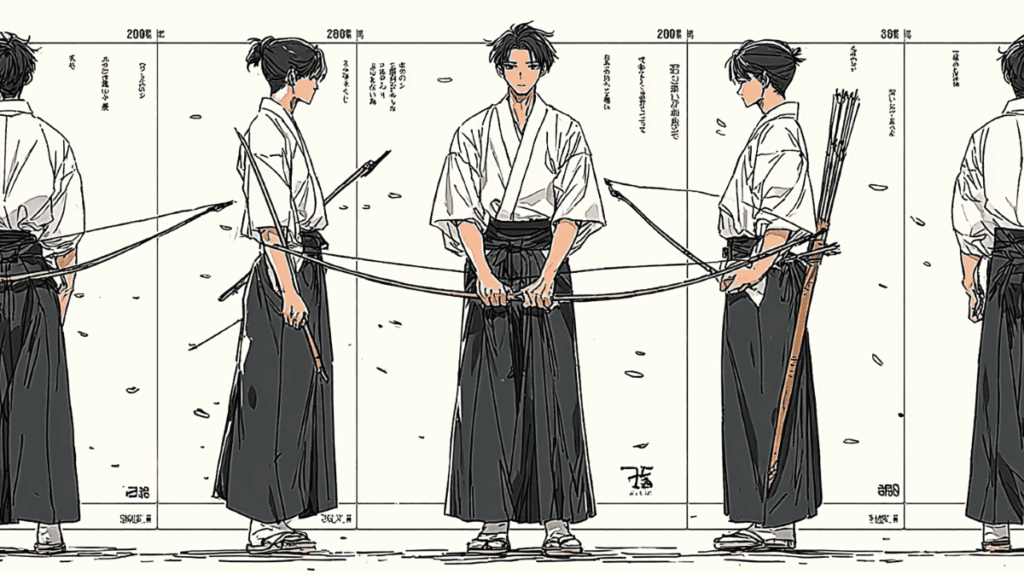 弓道をする人