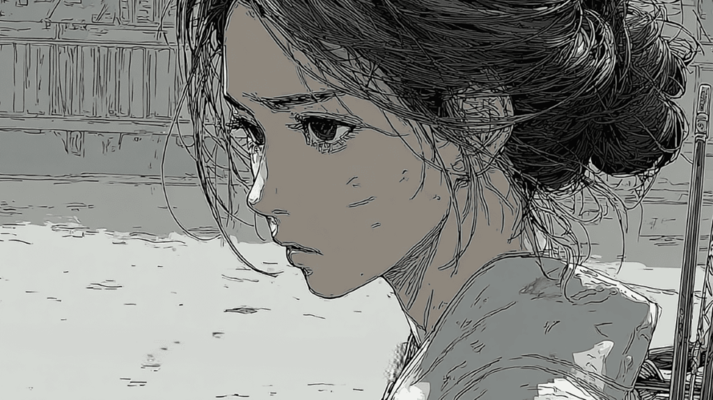 矢をつがえる